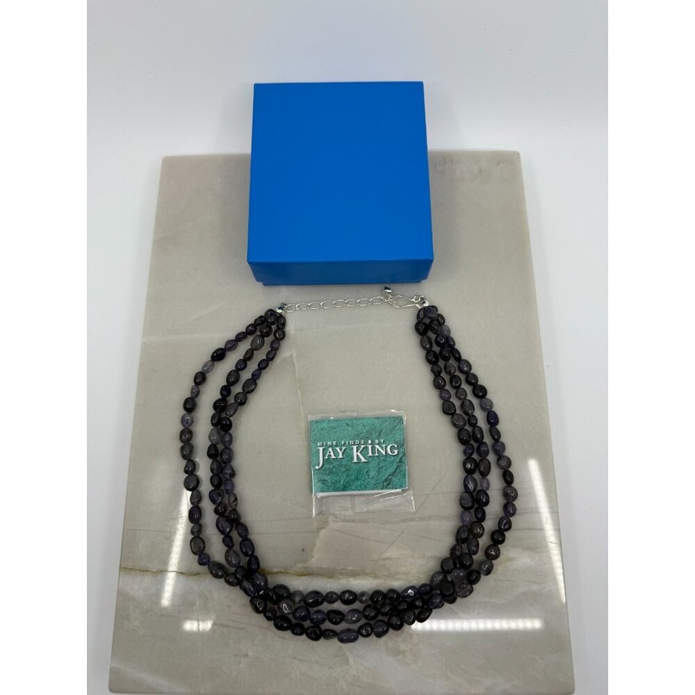 Jay‎ King Womens Lolite Blue Beaded Adjustable 19" Choker Necklace Perfect Gift